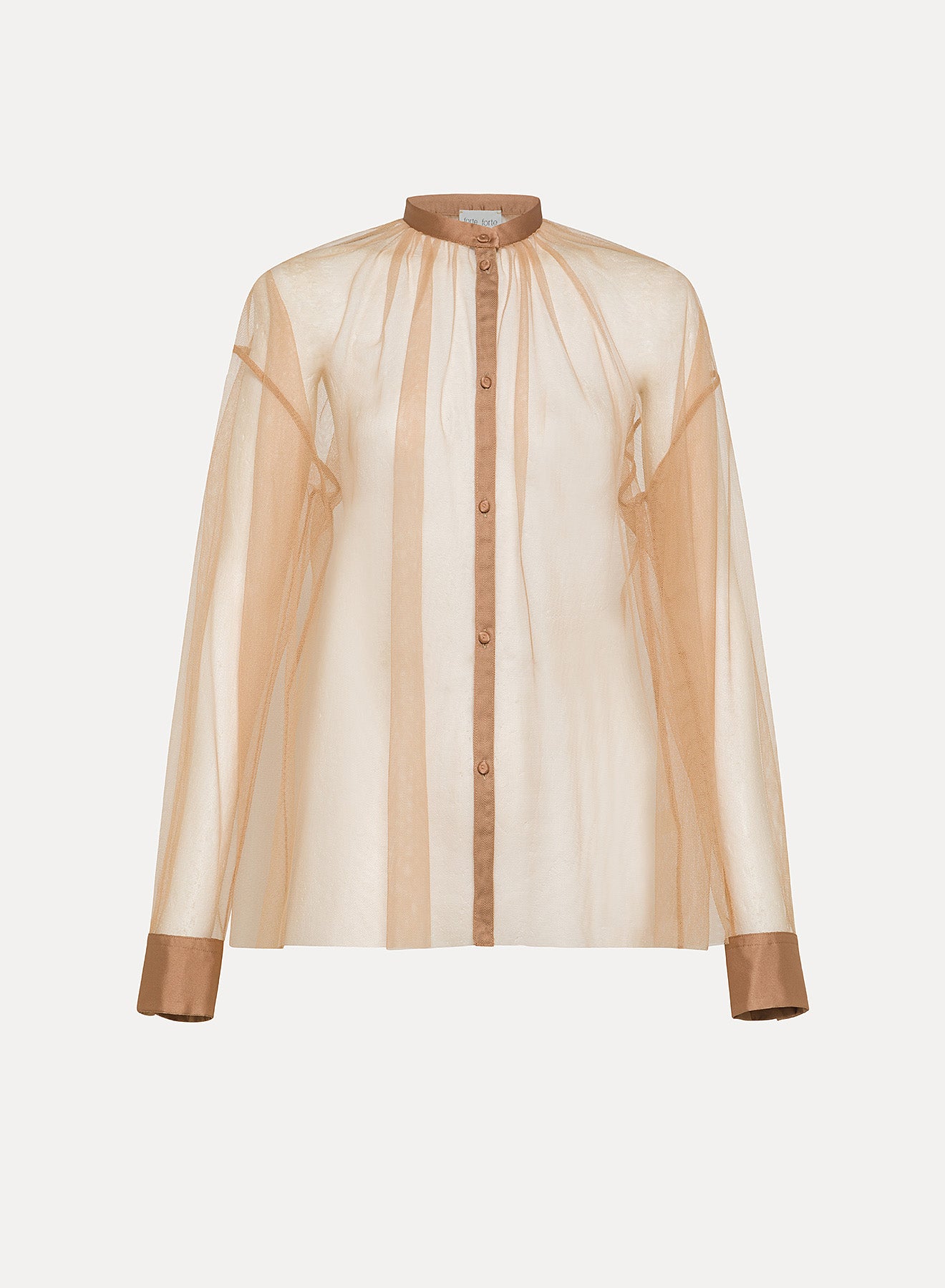 tulle bohemian shirt, nude