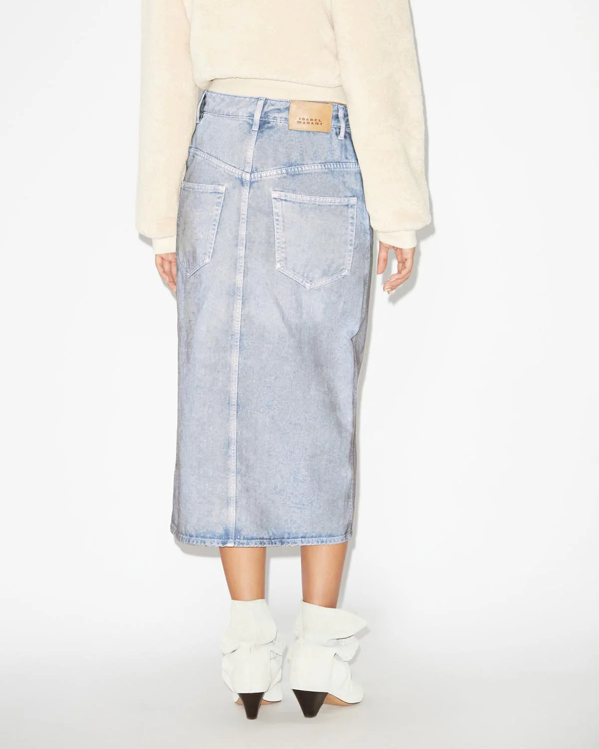 Vandy denim skirt, light blue