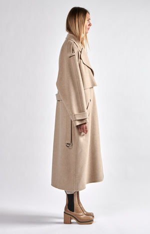 Wool coat, sand, BB