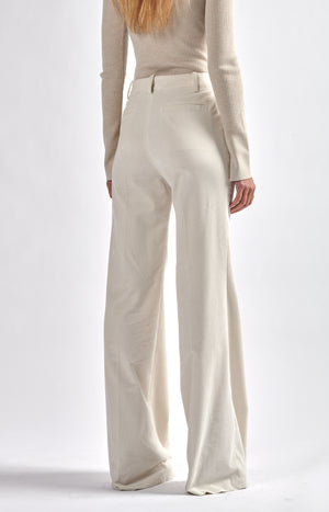 Luxe cream corduroy flares, bb