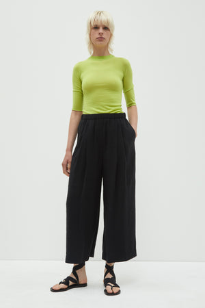 Pima, wide leg pants, Black