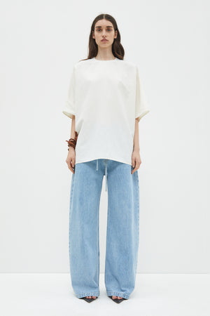 Tureau cap sleeve top, Off white