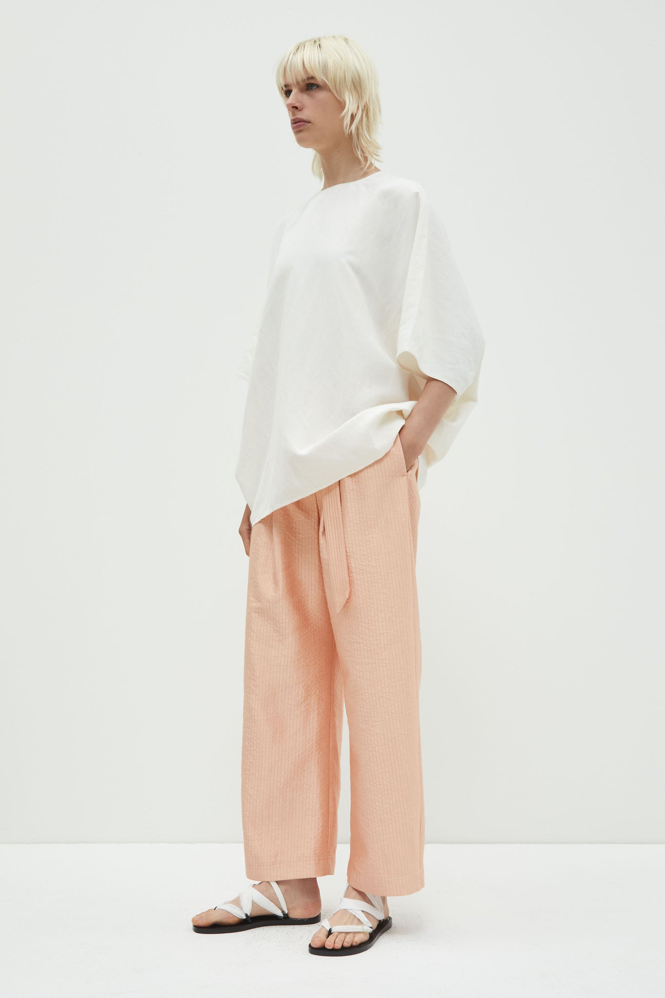 Tureau cap sleeve top, Off white