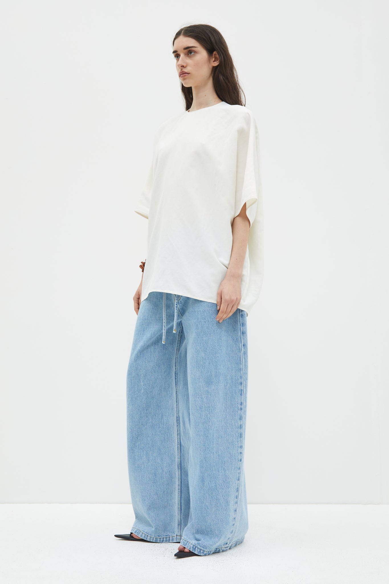 Tureau cap sleeve top, Off white