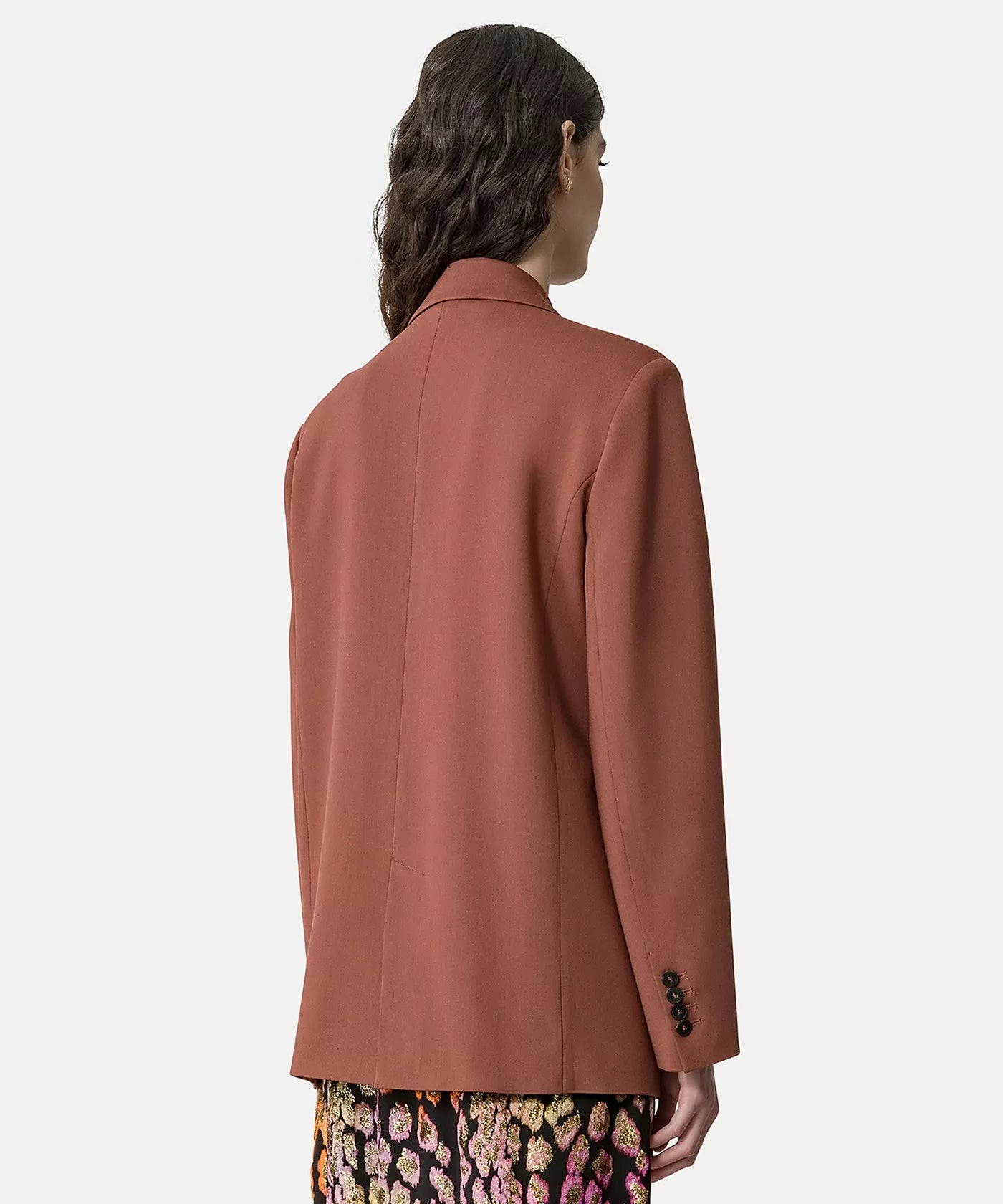 jacket in viscose–&–wool twill