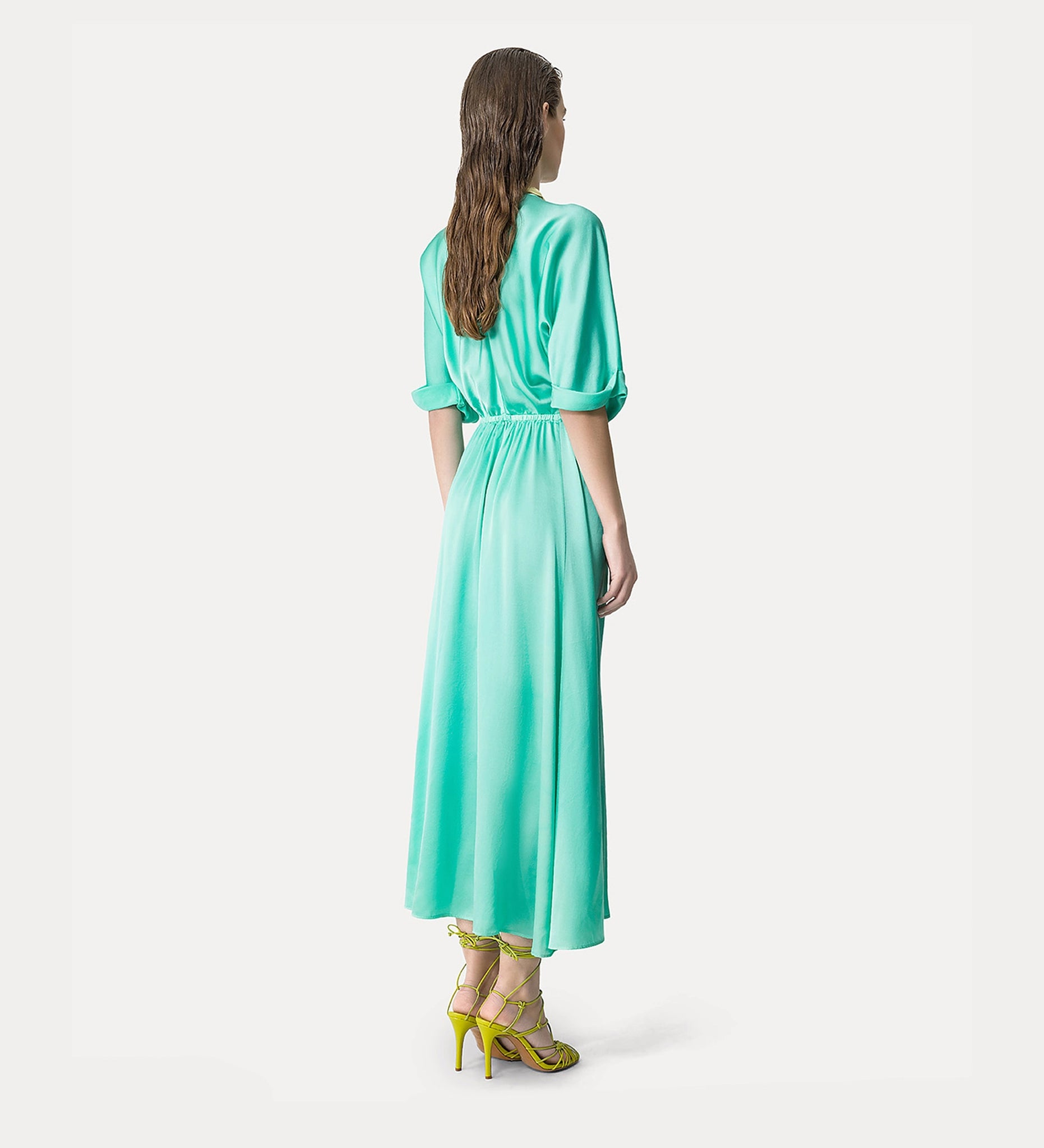 elegant half–sleeve dress, breeze