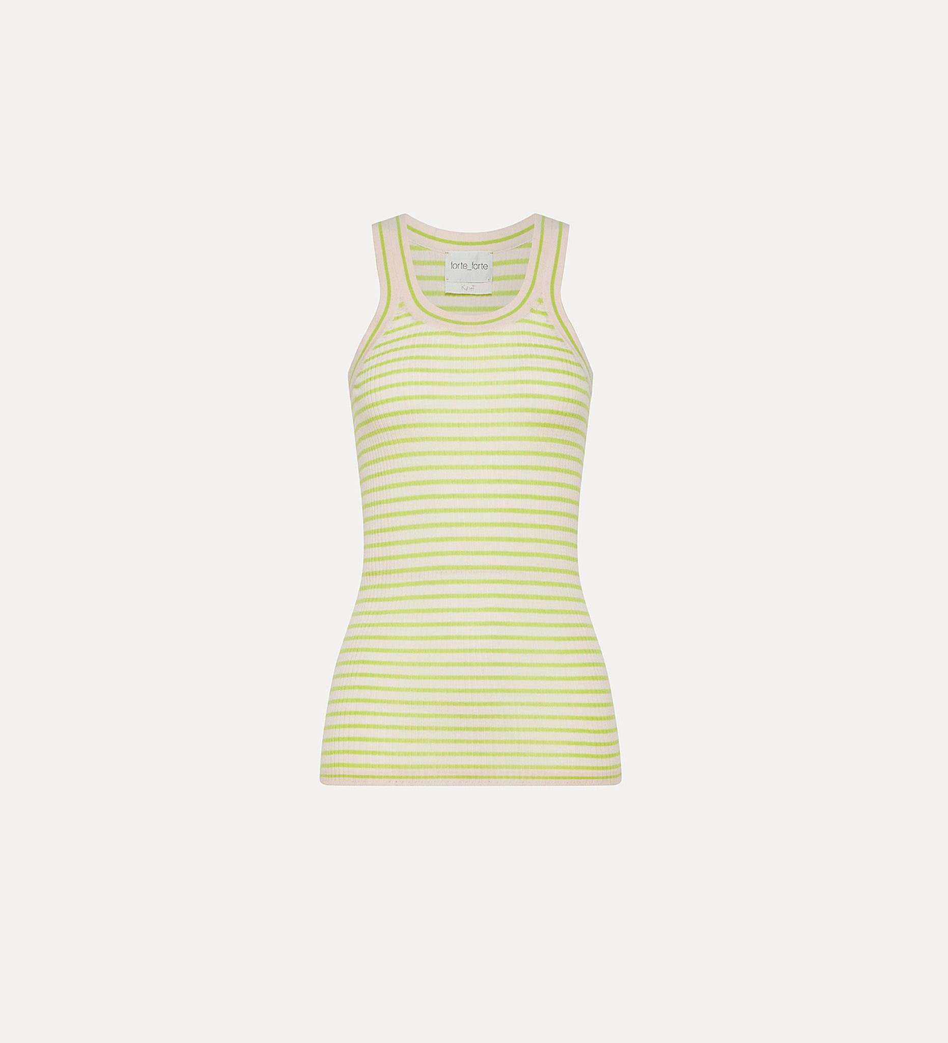 ribbed tank in merino wool, reflex