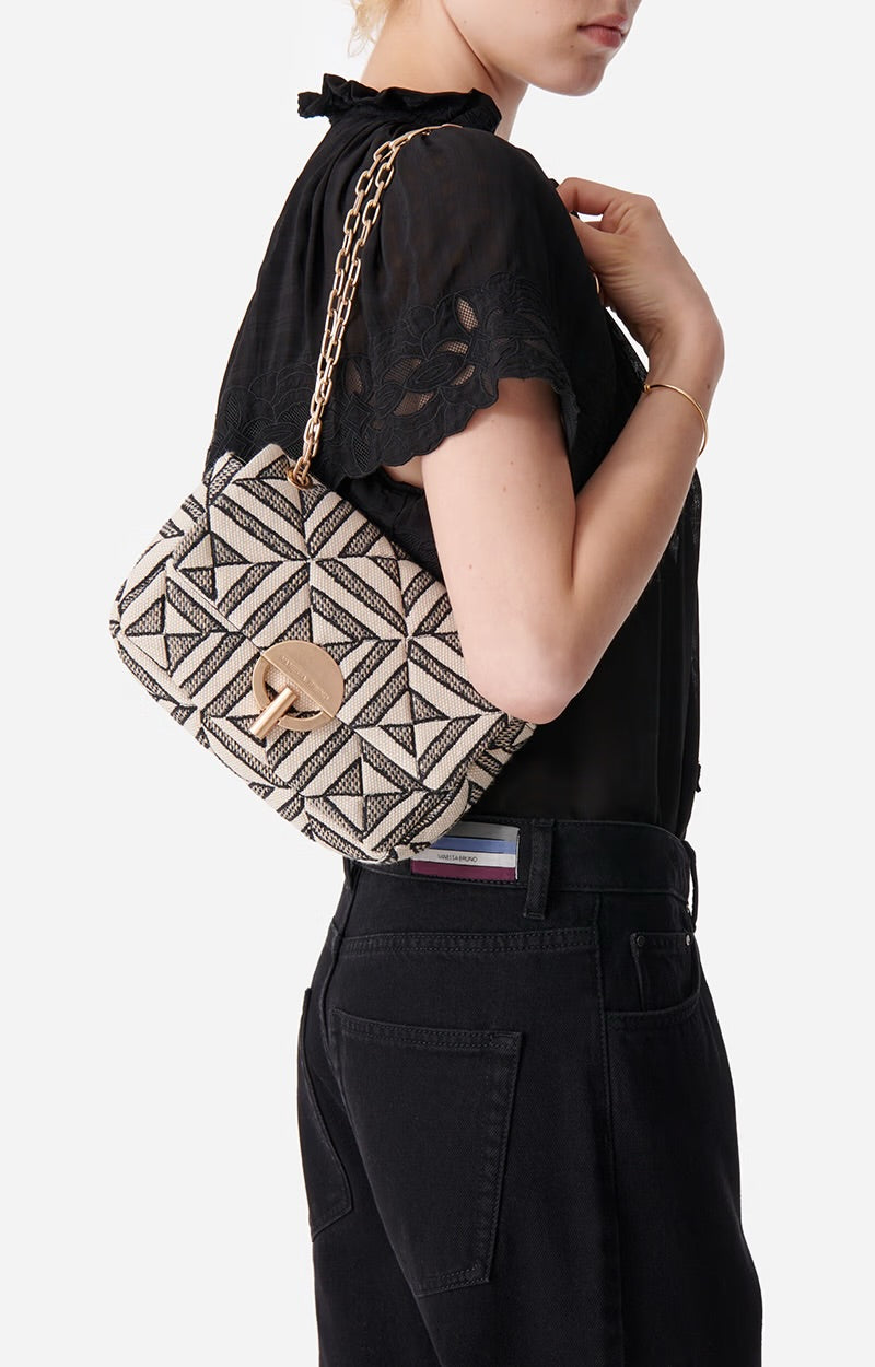 Moon handbag black/white