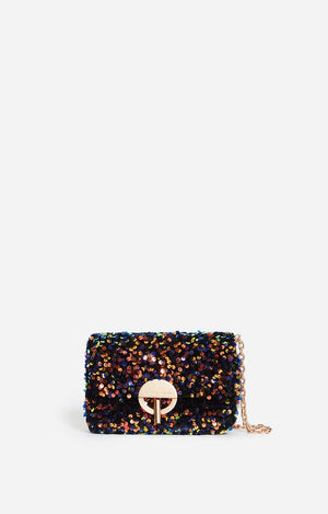 Nano Moon handbag, multi col. sequin