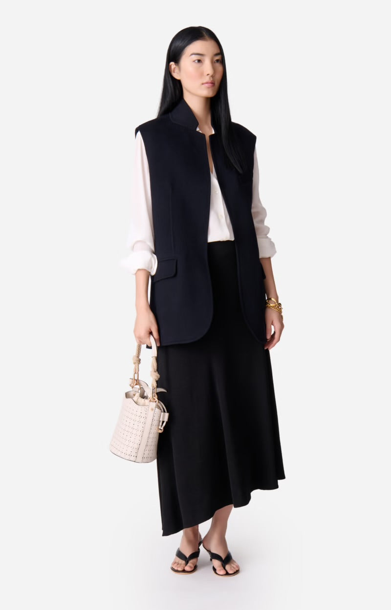 Jud sleeveless coat, navy