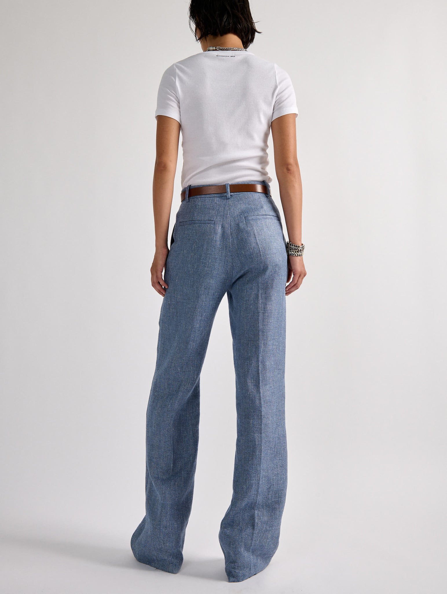 Blue linen & cotton trousers