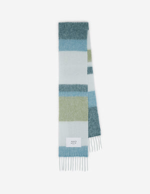 Alpaca stripe scarf, freshwater