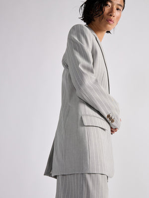 Grey tennis stripe jacket