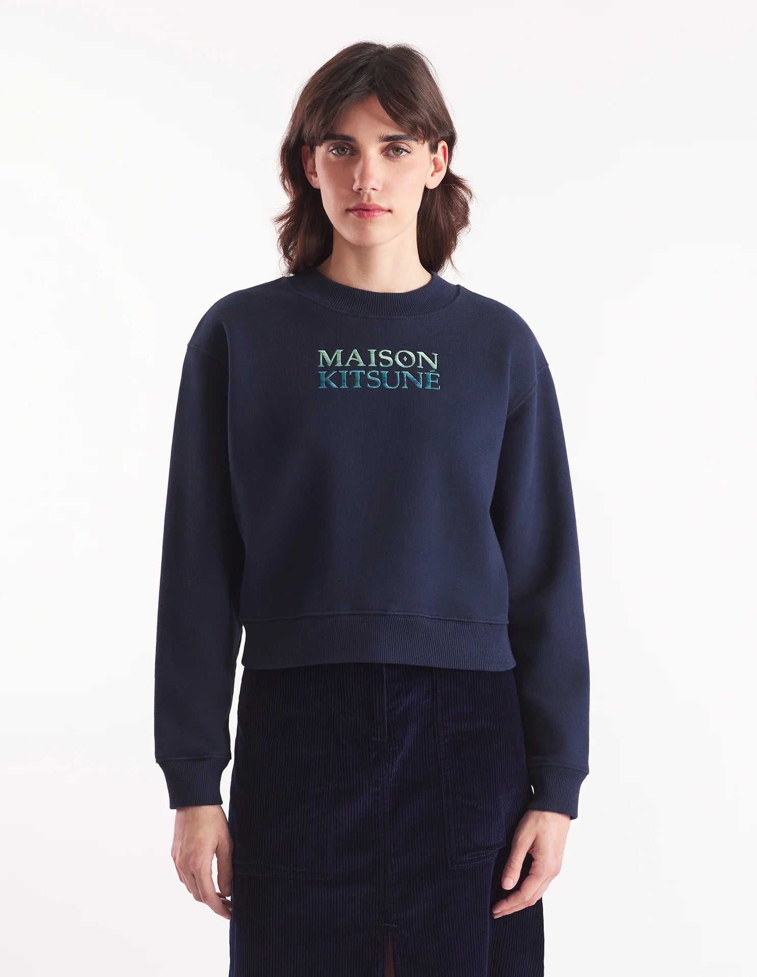 Gradient boxy sweatshirt, Navy