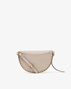 Skano grained leather belt bag, light beige