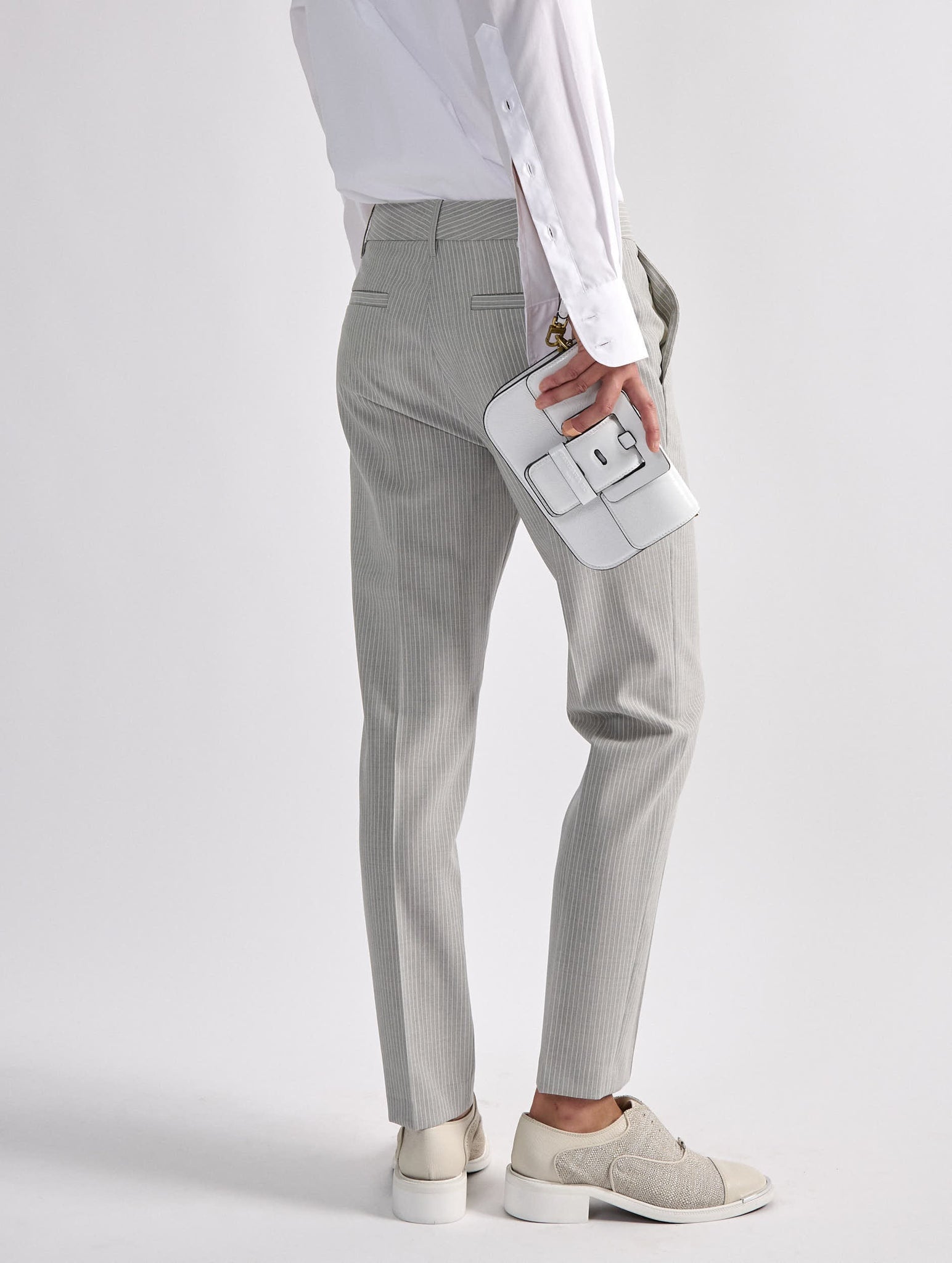 Thin Grey Tennis Stripe Roxy trousers