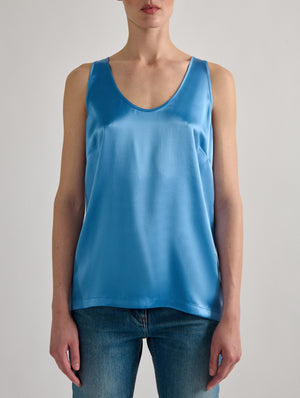 Blue silk cami, BB