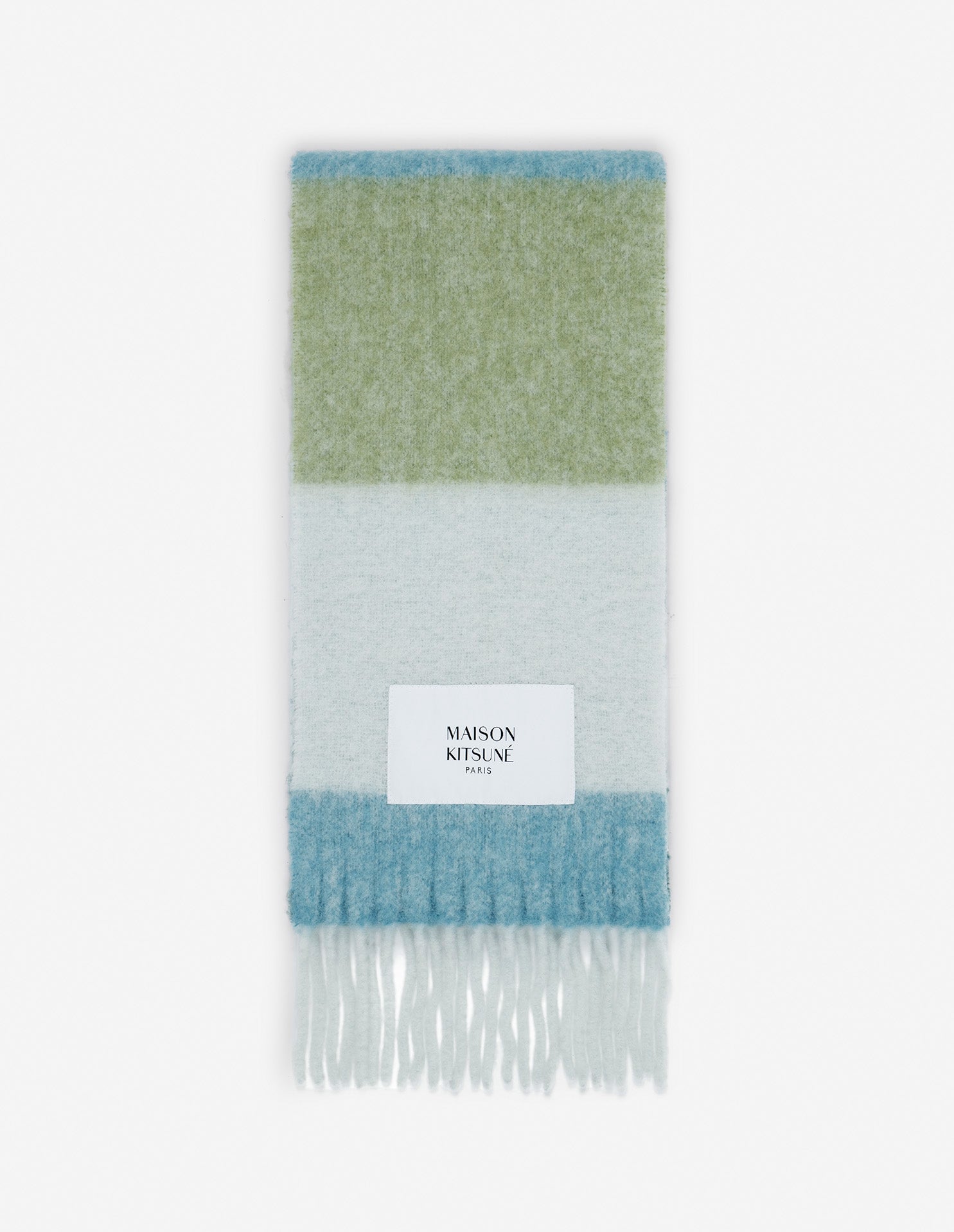 Alpaca stripe scarf, freshwater