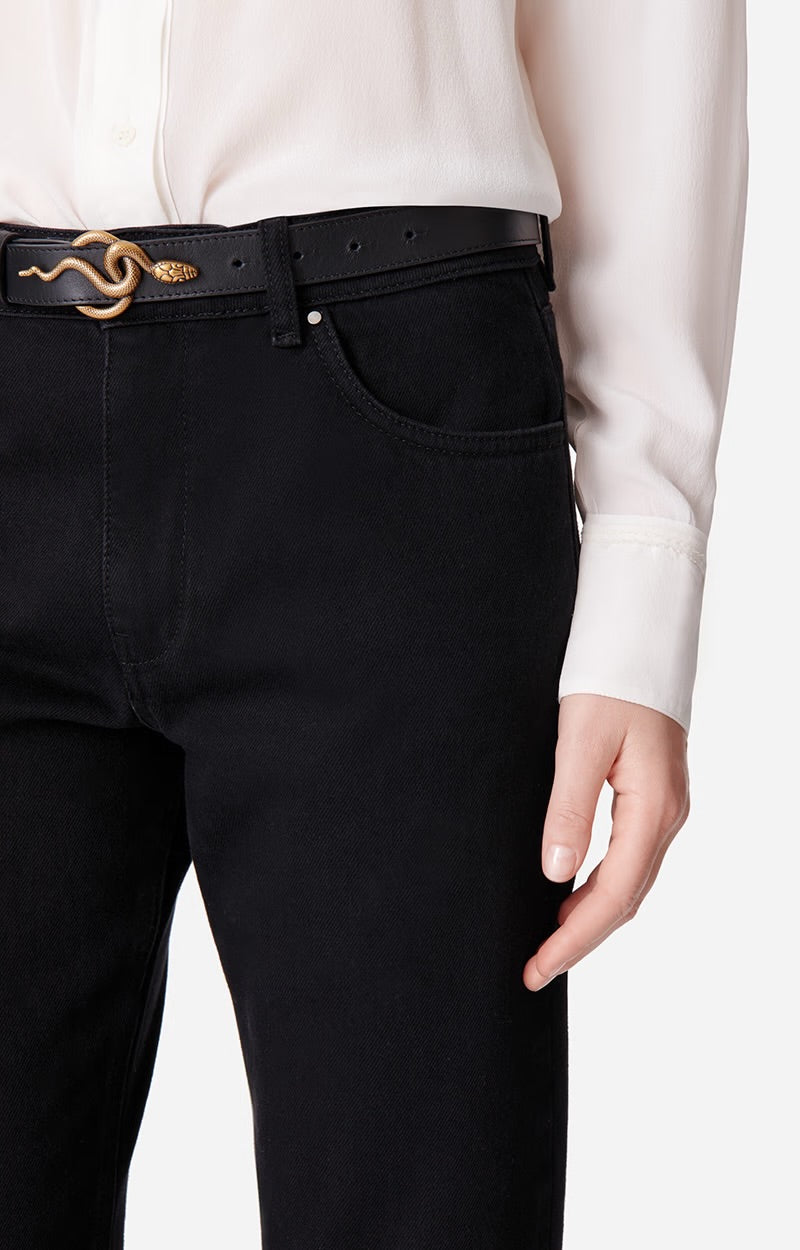 Biarritz straight jeans, black