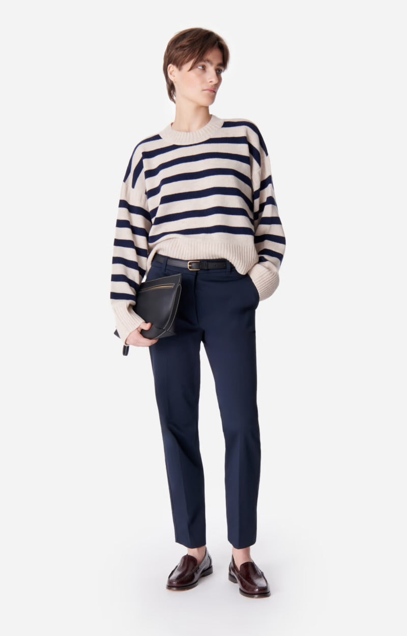 Esther knit, écru/navy