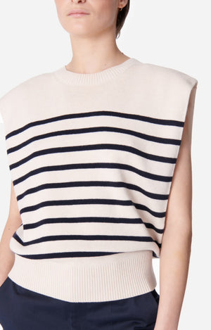 Cassandra knit, off white/navy