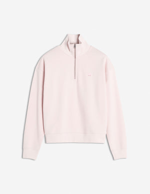 Baby fox patch half zip sweat, Rosewater