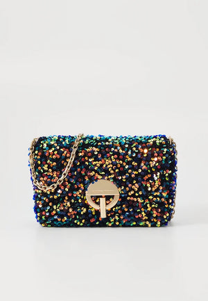 Moon handbag, multico sequins