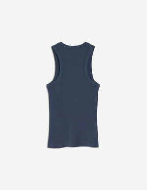 Baby fox ribbed tank, Ink Blue