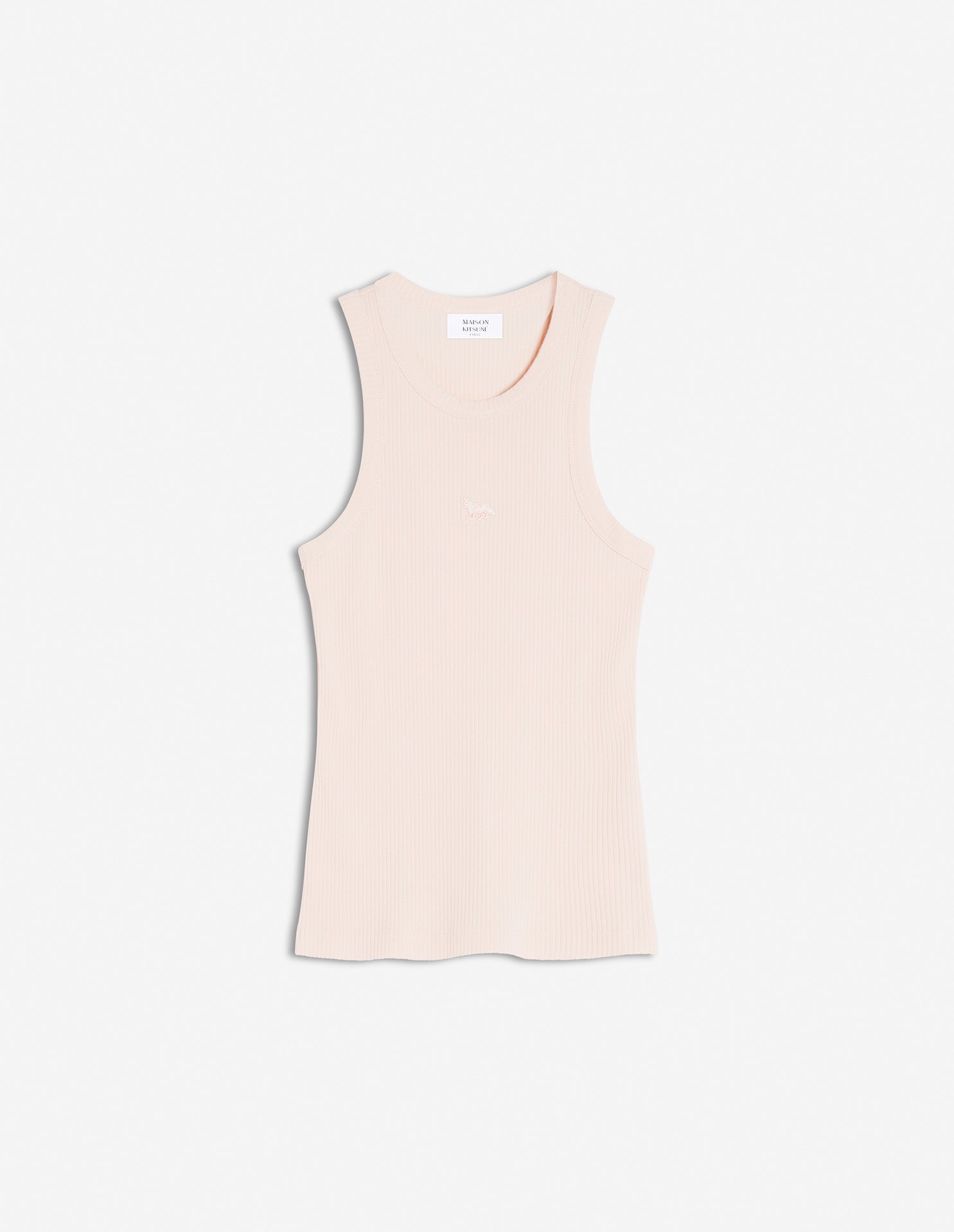 Baby fox ribbed tank top, Pale Pink