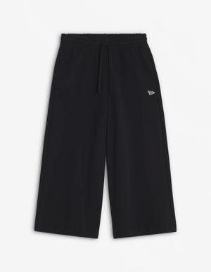 Baby fox patch culotte jog pants, Black