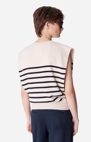 Cassandra knit, off white/navy