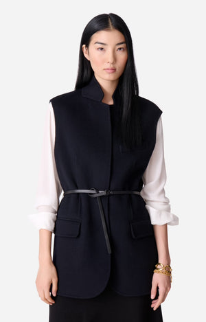 Jud sleeveless coat, navy