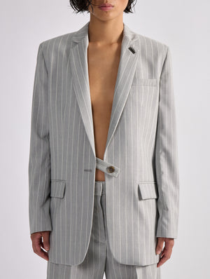 Grey tennis stripe jacket