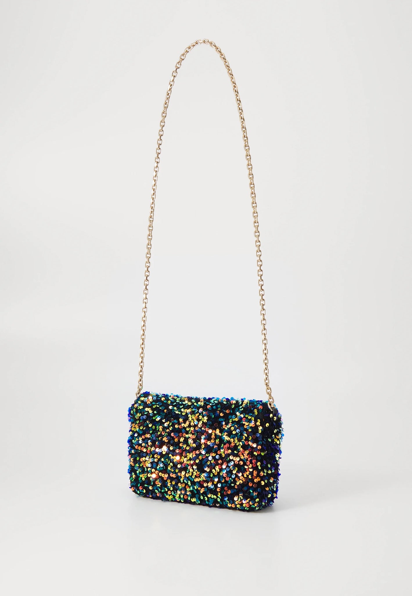 Moon handbag, multico sequins