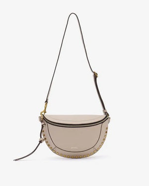 Skano grained leather belt bag, light beige