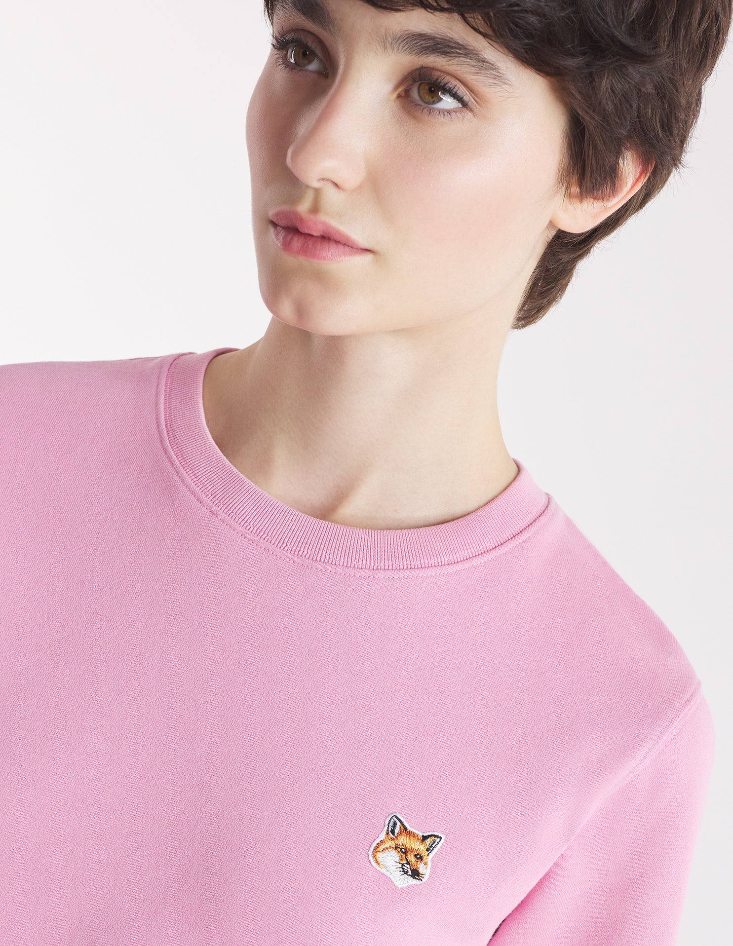 Fox head patch reg sweatshirt, Fae Pink