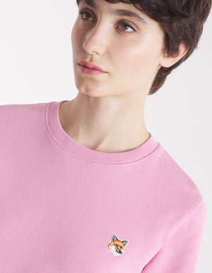 Fox head patch reg sweatshirt, Fae Pink