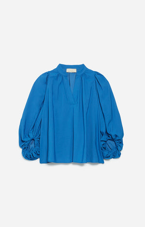 Bell blouse, blue