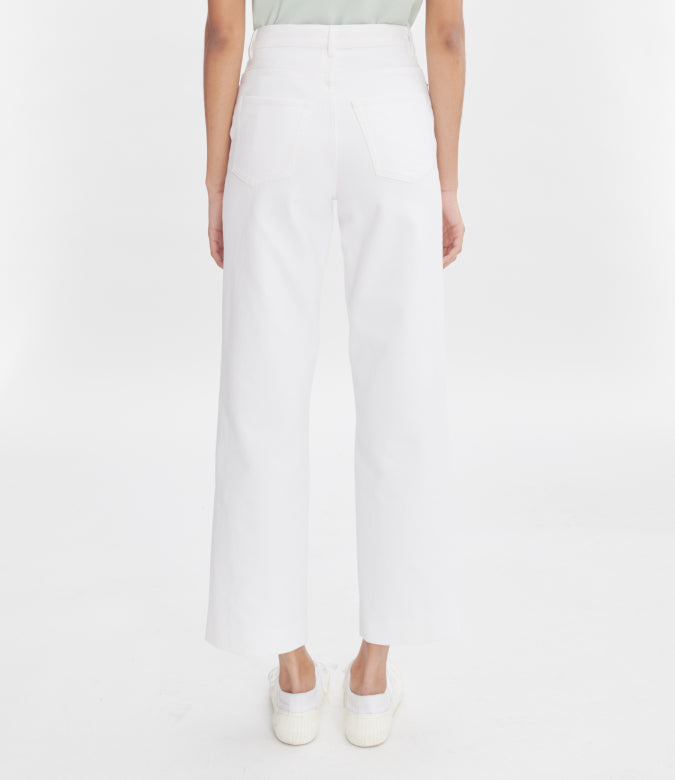 New long sailor jeans, white