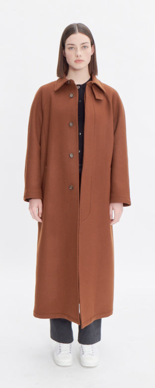 Gaia coat, cognac