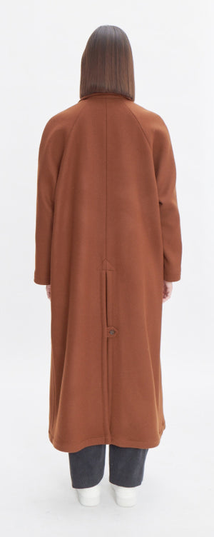 Gaia coat, cognac