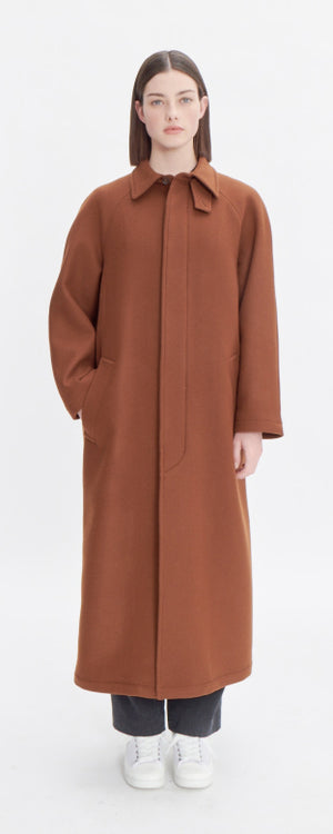 Gaia coat, cognac